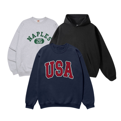 20 kg Mix aus Sweatshirts und Hoodies ohne Markenzeichen