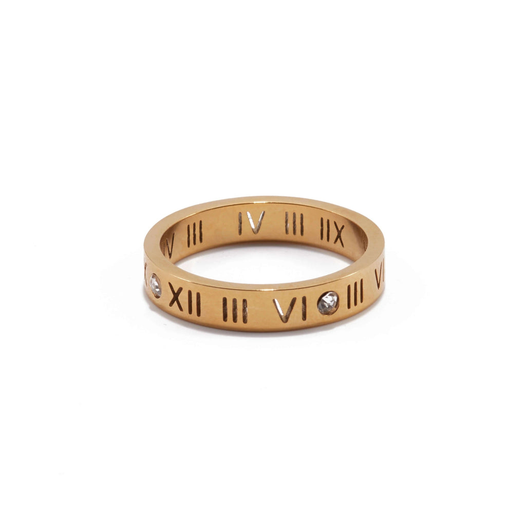 Gold Roman Crystal Ring