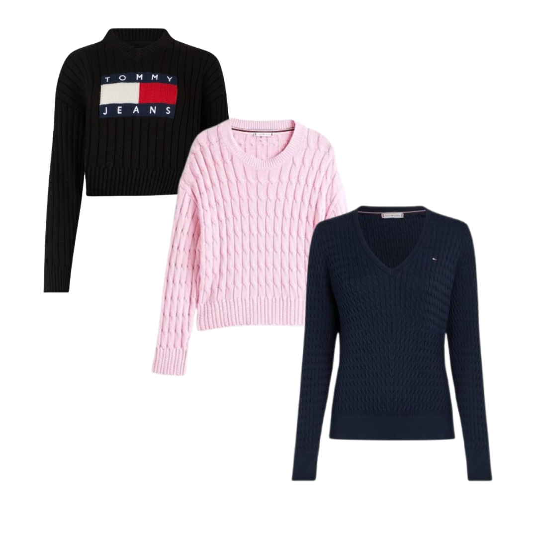 Tommy Hilfiger women's sweater set - iconic vintage knitwear models