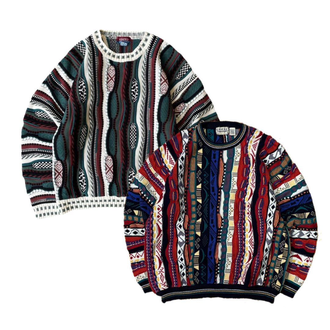 Reserva 40 jerséis estilo Coogi – United Vintage – perfectos para revender