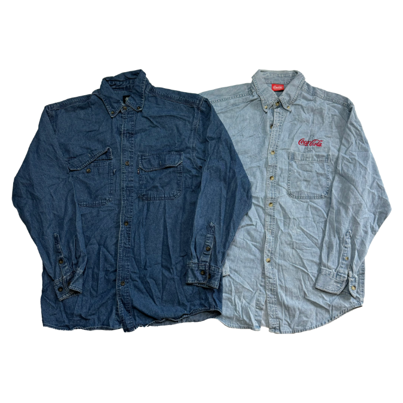 Set di camicie in denim vintage ricamate con Coca-Cola - United Vintage